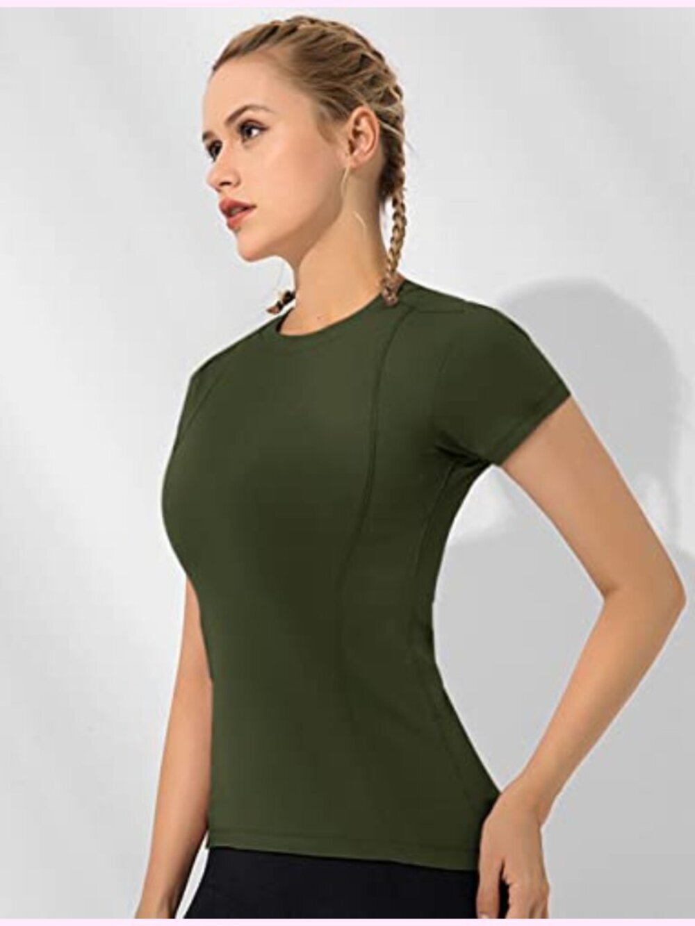 2 Pack Women Compression Yoga Gym T-Shirt Athletic Workout Top - Picture 2 of 6